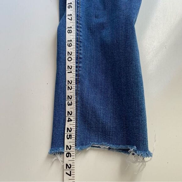 RAG & BONE Cate Mid Rise Ankle Skinny Mick hole Distressed Raw Hem Jeans Size 34 - Picture 4 of 10